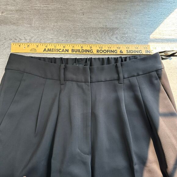 NWOT Quince Stretch Crepe Pleated Wide Leg Pants Black 14 - Picture 10 of 14